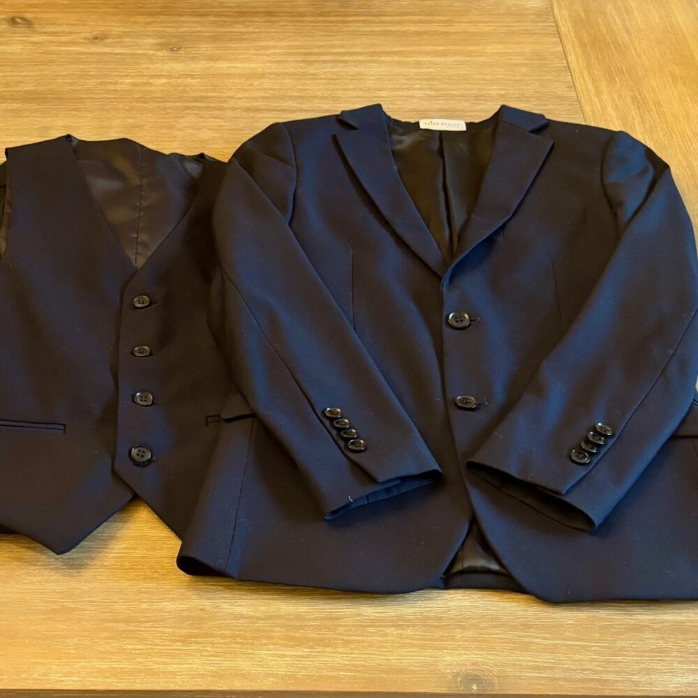 Trish Scully Boys 3-Piece Navy Suit